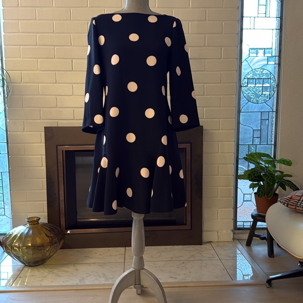 Kate Spade Blue and pink Bell Sleeve A-line Dress